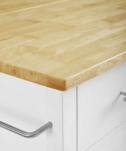 Crosley Savannah Wood Top Drop-Leaf Kitchen Island Cart, White/Natural -Coast2Coast shop ea7138120f73b8cf 3241 w800 h800 b0 p0