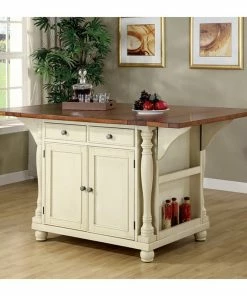 Coaster Home Furnishings Coaster Slater Drop Leaf Kitchen Island In Brown And Buttermilk -Coast2Coast shop eaa1a62600d6c5d6 4244 w800 h800 b0 p0