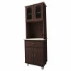 Hodedah Import Inc. Kitchen Cabinet With Open Space For Microwave, Chocolate-Gray 2 Hodedah Import Inc. Kitchen Cabinet With Open Space For Microwave, Chocolate-Gray -Coast2Coast shop eb3103340112b69d 3700 w800 h800 b1 p0