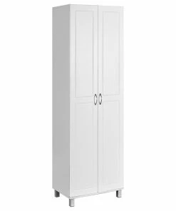 Gymax 2-Door Tall Storage Cabinet Kitchen Pantry Cupboard Organizer Furniture