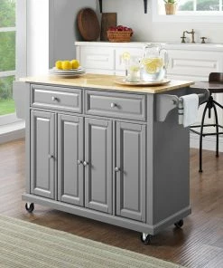 Crosley Natural Wood Top Kitchen Cart/Island, Vintage Grey 12 Crosley Natural Wood Top Kitchen Cart/Island, Vintage Grey -Coast2Coast shop ebc19f760d5bf961 0160 w800 h800 b0 p0