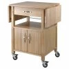 Decorn Transitional Kitchen Cart, Cabinet Door & Top With Drop Leaves, Natural Finish 2 Decorn Transitional Kitchen Cart, Cabinet Door & Top With Drop Leaves, Natural Finish -Coast2Coast shop ecc1e81b019af34b 2325 w800 h800 b1 p0