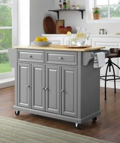 Crosley Natural Wood Top Kitchen Cart/Island, Vintage Grey 10 Crosley Natural Wood Top Kitchen Cart/Island, Vintage Grey -Coast2Coast shop ede1b3730d5bf95a 0160 w800 h800 b0 p0