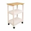 Bowery Hill Microwave Utility Butcher Block Kitchen Cart In White 1 Bowery Hill Microwave Utility Butcher Block Kitchen Cart In White -Coast2Coast shop ee4111700be61a41 3597 w800 h800 b1 p0