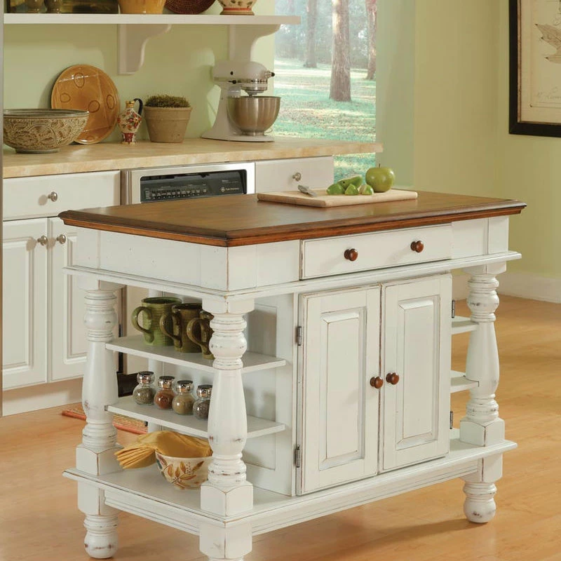 Home Styles Furniture Montauk Kitchen Island By Homestyles, Off-White 4 Home Styles Furniture Montauk Kitchen Island By Homestyles, Off-White - Image 2