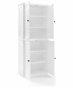 Crosley Clifton Tall Pantry Distressed White 2 Stackable Pantries -Coast2Coast shop f3010b920f73ba26 0161 w800 h800 b1 p0