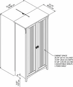 Bush Industries Salinas Kitchen Pantry Cabinet With Doors, Black -Coast2Coast shop f3e1a86c0d3ee55b 4094 w800 h800 b1 p0