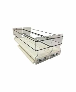 Vertical Spice 33x1x14 Spice Rack Drawer, Cream