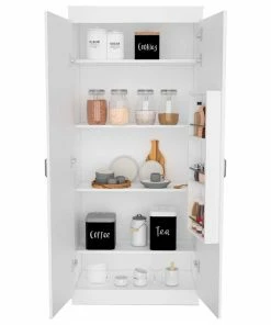 HomeRoots Classic White Pantry Cabinet 13 HomeRoots Classic White Pantry Cabinet -Coast2Coast shop f5110157026c34f3 2554 w800 h800 b1 p0