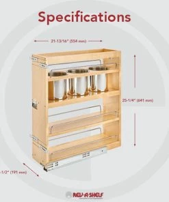 Rev-A-Shelf Wood Base Cabinet Utility Pull Out Organizer With Soft Close, 7.5" 14 Rev-A-Shelf Wood Base Cabinet Utility Pull Out Organizer With Soft Close, 7.5" -Coast2Coast shop f5d1d6e402585786 8040 w800 h800 b0 p0