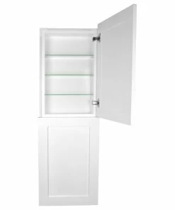 Timber Tree Cabinets Fruitville Shaker Style Frameless Recessed Wood Pantry Cabinet, 14x50, White Ena -Coast2Coast shop f671fa0102a794d9 6249 w800 h800 b1 p0