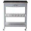Boraam Industries, Inc. Holland Kitchen Cart With Stainless Steel Top, Gray -Coast2Coast shop f941623c0234b103 0882 w800 h800 b1 p0