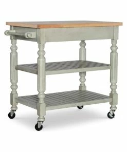 Riverbay Furniture Wood Kitchen Cart In Gray -Coast2Coast shop f9f1476d0fd06565 1436 w800 h800 b1 p0