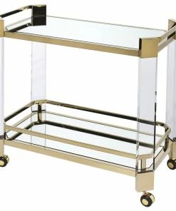 Butler Specialty Company Charlevoix Acrylic & Gold Serving Cart, 5408335