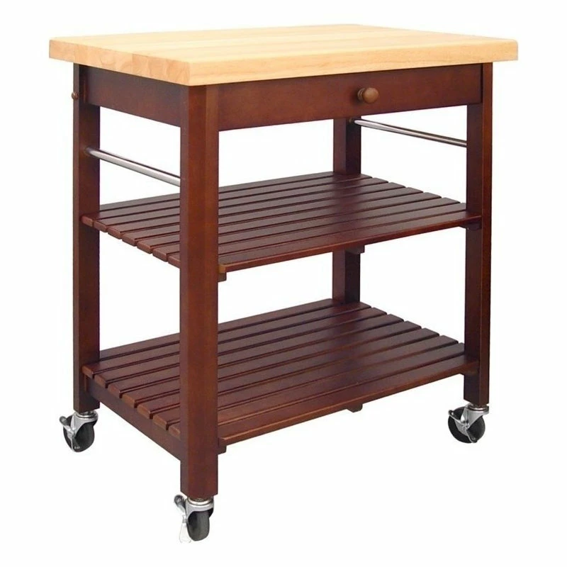 Catskill Craftsmen Roll About Kitchen Cart In Cherry Stain 3 Catskill Craftsmen Roll About Kitchen Cart In Cherry Stain