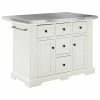 Crosley Julia Kitchen Island White/Stainless Steel -Coast2Coast shop fc2176900fe27d30 3320 w800 h800 b1 p0