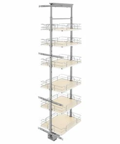 Rev-A-Shelf Adjustable Solid Surface Pantry System For Tall Pantry Cabinets, 16.25"