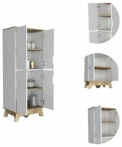 FM FURNITURE Zurich Double Kitchen Pantry Light Oak-White 12 FM FURNITURE Zurich Double Kitchen Pantry Light Oak-White -Coast2Coast shop fea159f30351584f 1840 w800 h800 b1 p0