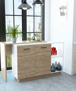 DEPOT ESHOP LLC Creta Kitchen Island, White -Coast2Coast shop ff21df1502bdb2f2 2973 w800 h800 b0 p0