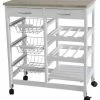 HDS Kitchen Trolley With 2 Drawers And Baskets