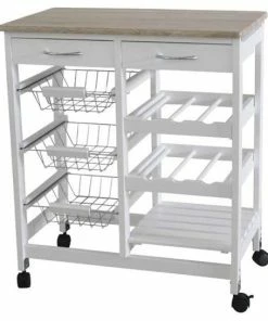 HDS Kitchen Trolley With 2 Drawers And Baskets