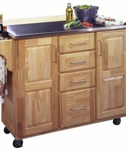 Homestyles General Line Wood Kitchen Cart In Brown