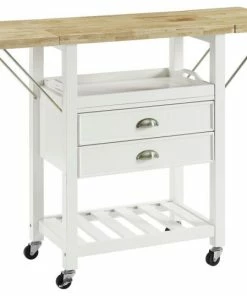 Crosley Bristol Double Drop Leaf Kitchen Cart