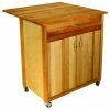 Catskill Craftsmen 2 Door Kitchen Cart With Drop Leaf In Natural Birch -Coast2Coast shop home design 23