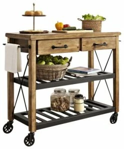 Crosley Roots Rack Industrial Kitchen Cart