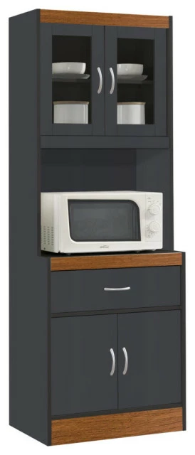 Hodedah Import Inc. Hodedah Kitchen Cabinet With 1-Drawer, Gray-Oak 3 Hodedah Import Inc. Hodedah Kitchen Cabinet With 1-Drawer, Gray-Oak