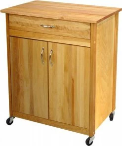 Catskill Craftsmen Mid-Size Two Door Kitchen Cart