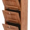Furniture Barn USA Amish Made Oak 3 Door Vegetable Bin