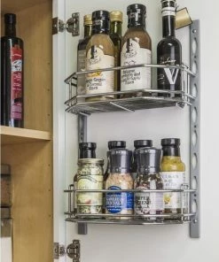 Hardware Resources DMS6-R 6"D 11 Inch Tall Door Mounted Spice - Chrome