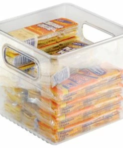 InterDesign Fridge Pantry Binz, Clear, 8"x8"x6"