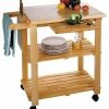 Winsome Utility Butcher Block Kitchen Cart In Natural Finish -Coast2Coast shop home design 7