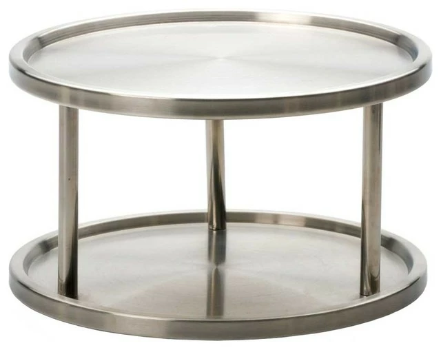 RSVP Stainless Steel 2 Tier Kitchen Turntable 3 RSVP Stainless Steel 2 Tier Kitchen Turntable